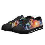 Nebula Scape Canvas Lowtops (black pair angled)