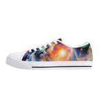 Nebula Scape Canvas Lowtops (white left outside)
