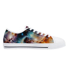 Nebula Scape Canvas Lowtops (white left inside)