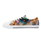 Nebula Scape Canvas Lowtops (white right inside)