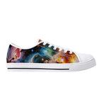 Nebula Scape Canvas Lowtops (white right outside)