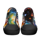Nebula Scape Canvas Lowtops (black pair front)