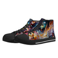 Nebula Scape Canvas Hightops (black pair angled)