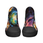Nebula Scape Canvas Hightops (black pair front)