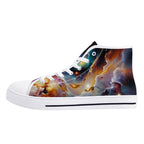 Nebula Scape Canvas Hightops (white left outside)