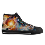 Nebula Scape Canvas Hightops (black left inside)