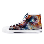 Nebula Scape Canvas Hightops (white right inside)