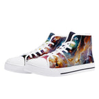 Nebula Scape Canvas Hightops (white pair angled)