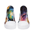 Nebula Scape Canvas Hightops (white pair front)