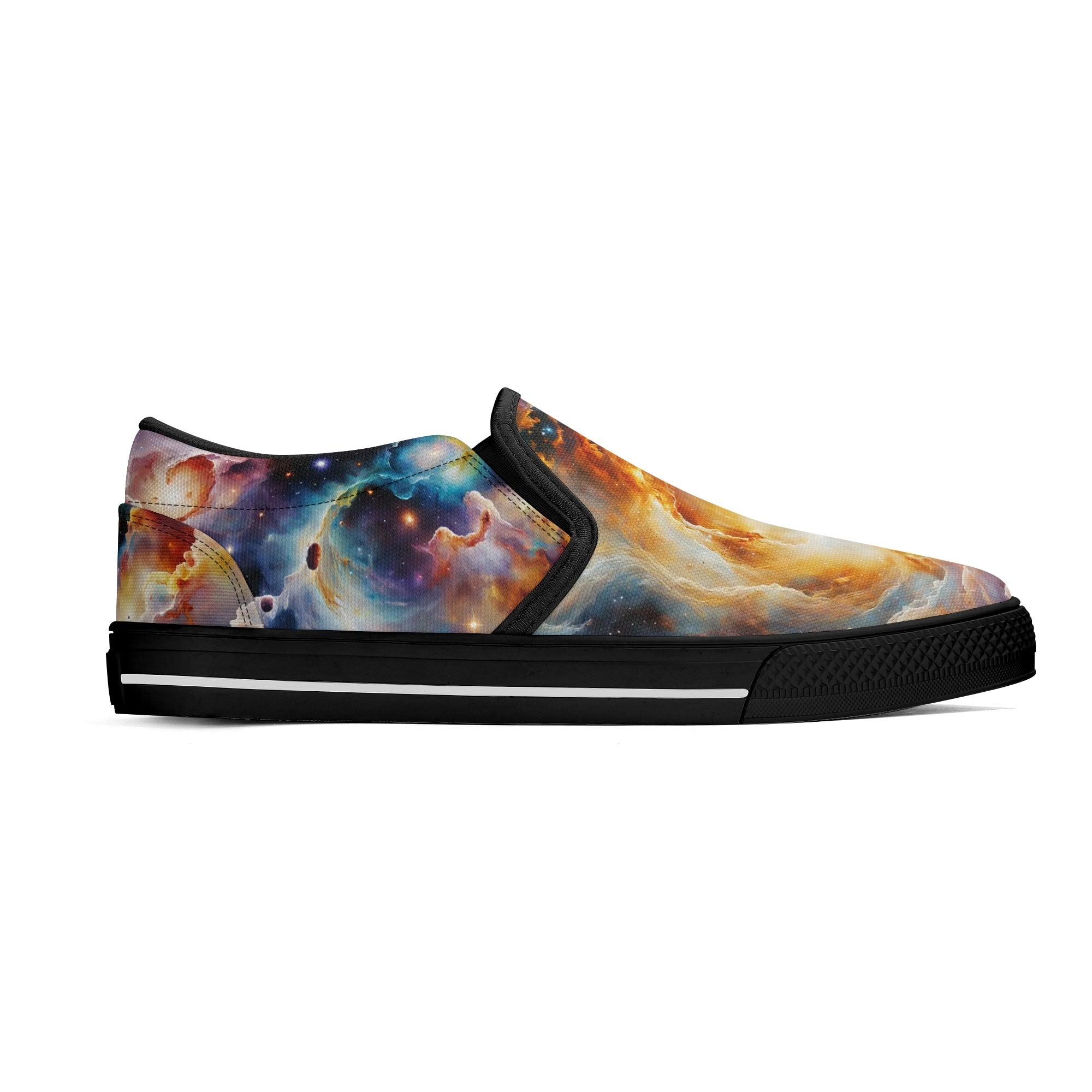 Nebula Scape Canvas Slipons (black right outside)