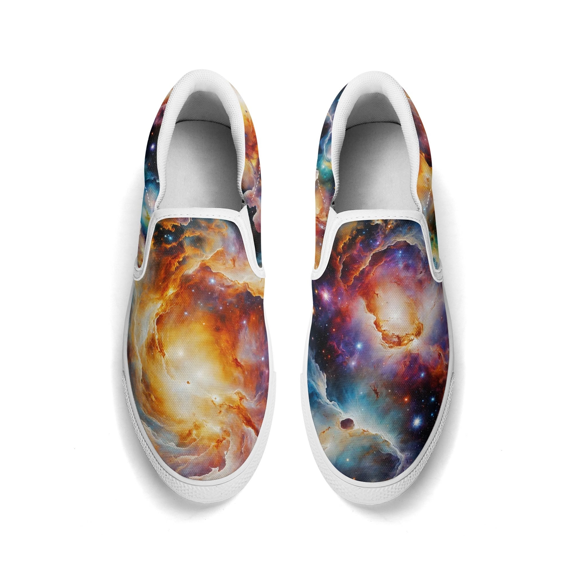 Nebula Scape Canvas Slipons (white pair top)