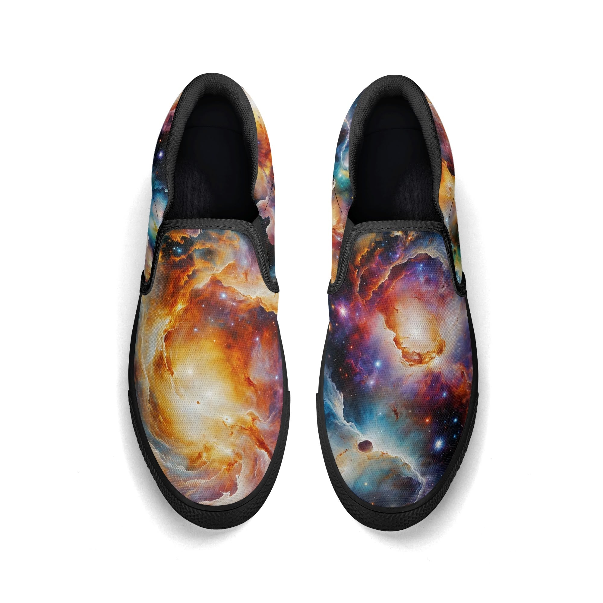 Nebula Scape Canvas Slipons (black pair top)