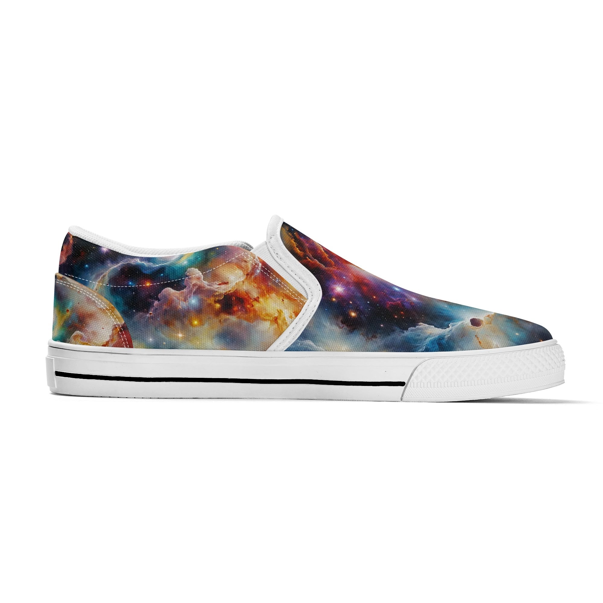 Nebula Scape Canvas Slipons (white left inside)