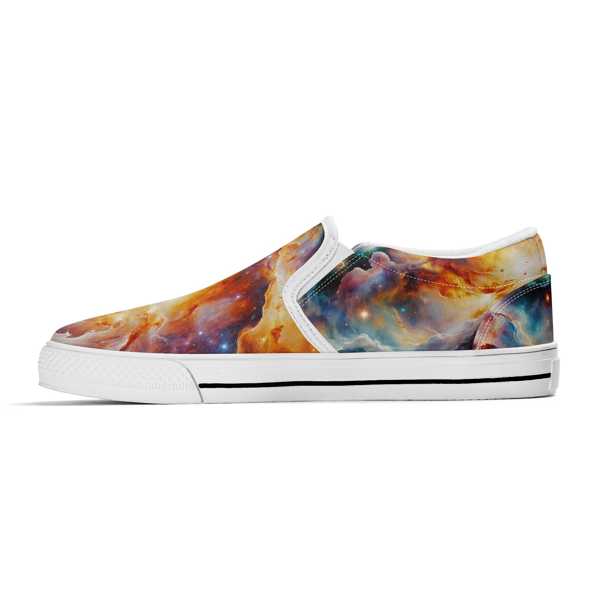Nebula Scape Canvas Slipons (white right inside)