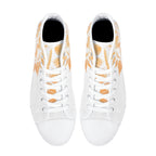 Antique Mandala on White Canvas Hightops (white pair top)