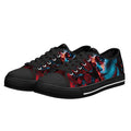 La Rosa de los Muertos Canvas Lowtops (black pair angled)