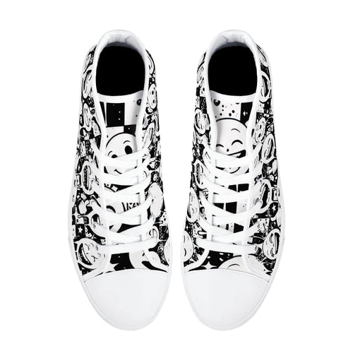 Checkurmote Canvas Hightops (white pair top)