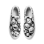 Checkurmote Canvas Slipons (white pair top)