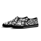 Checkurmote Canvas Slipons (black pair angled)