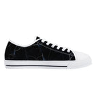 Black Marquina Canvas Lowtops (white left inside)