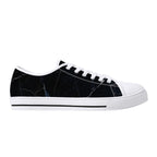 Black Marquina Canvas Lowtops (white right outside)
