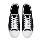 Black Marquina Canvas Lowtops (white pair top)