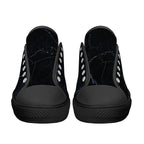 Black Marquina Canvas Lowtops (black pair front)