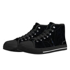 Black Marquina Canvas Hightops (black pair angled)