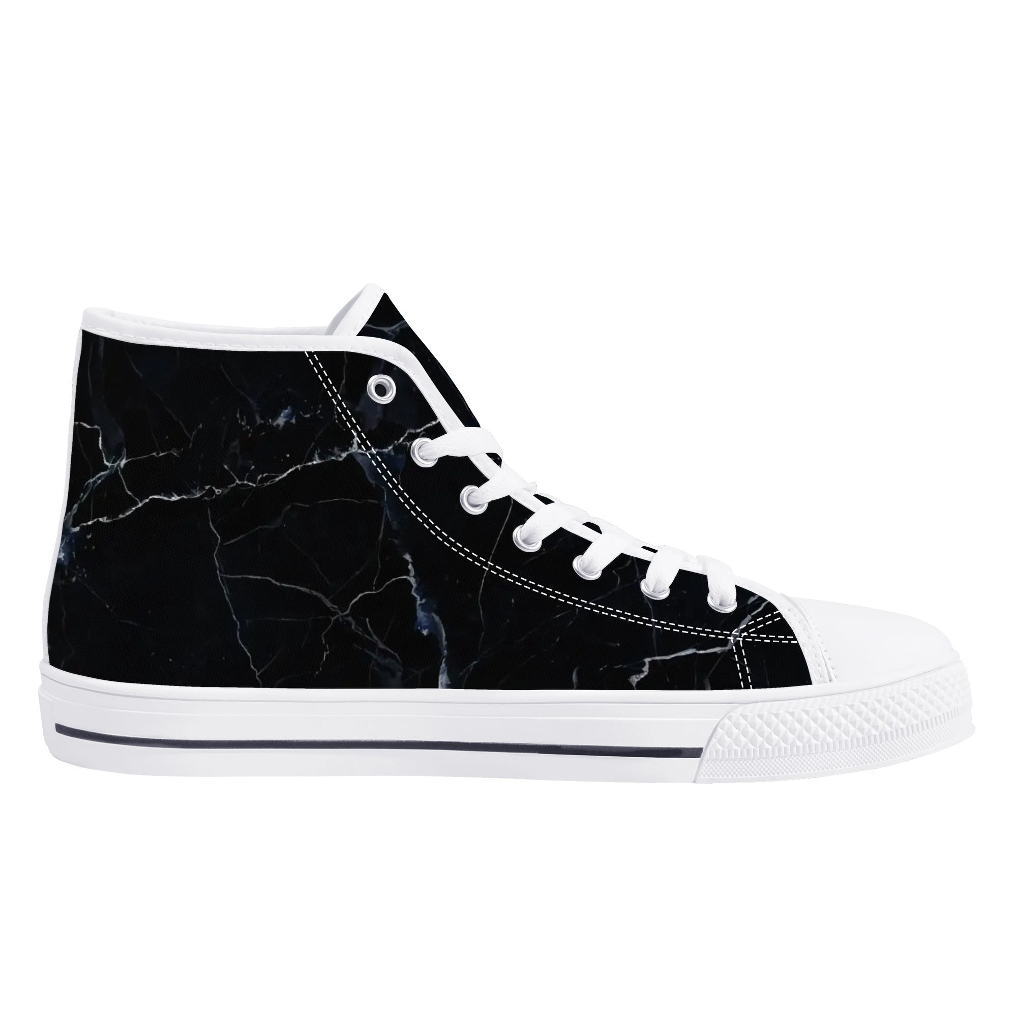 Black Marquina Canvas Hightops (white left inside)