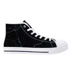 Black Marquina Canvas Hightops (white right outside)