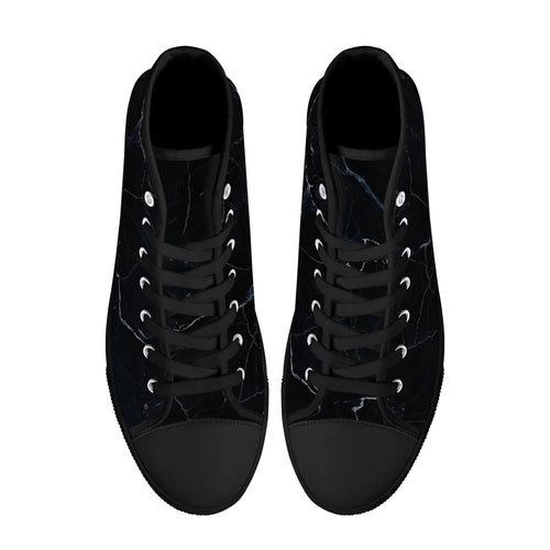 Black Marquina Canvas Hightops (black pair top)