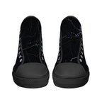 Black Marquina Canvas Hightops (black pair front)