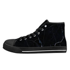 Black Marquina Canvas Hightops (black left outside)