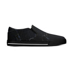 Black Marquina Canvas Slipons (black right outside)