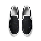 Black Marquina Canvas Slipons (white pair top)