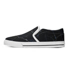 Black Marquina Canvas Slipons (white left outside)