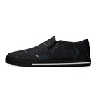 Black Marquina Canvas Slipons (black left outside)