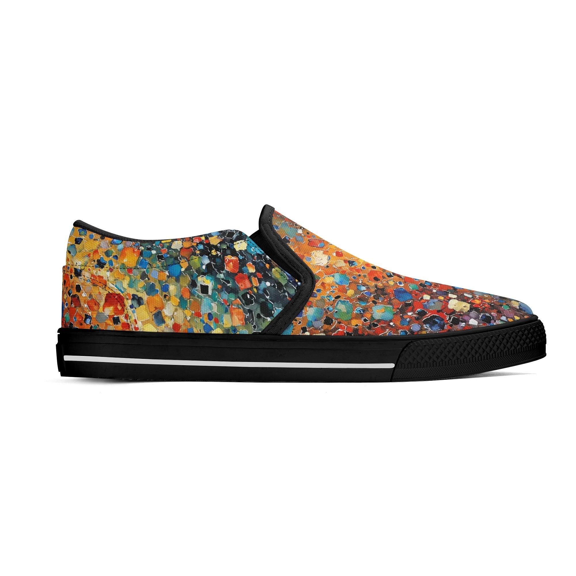 Prism Burst Canvas Slipons (black right outside)