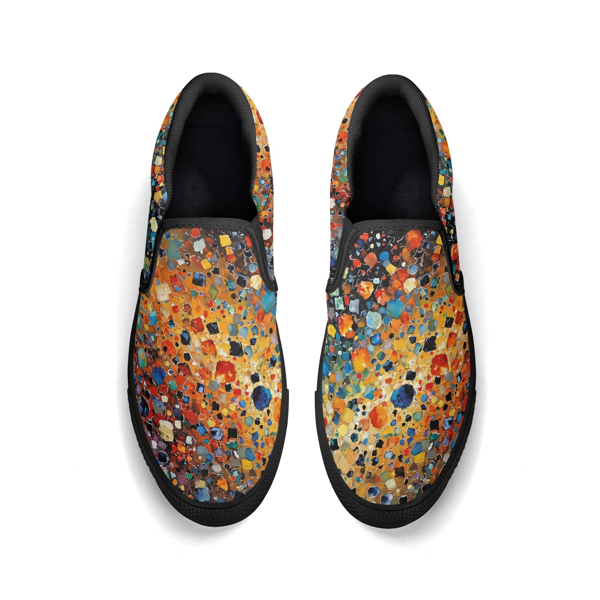 Prism Burst Canvas Slipons (black pair top)