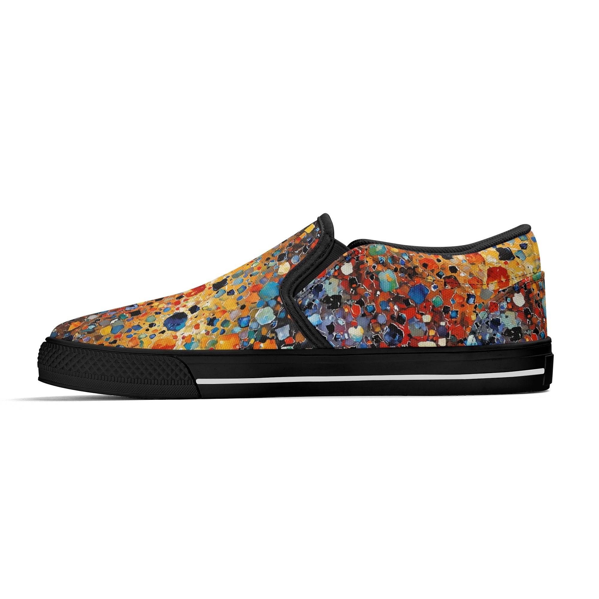 Prism Burst Canvas Slipons (black right inside)