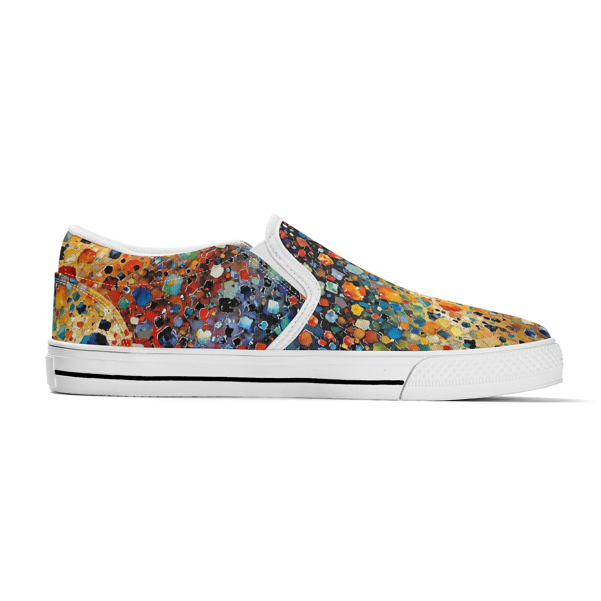 Prism Burst Canvas Slipons (white left inside)