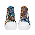Prism Burst Canvas Hightops (white pair front)