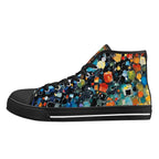 Prism Burst Canvas Hightops (black left outside)