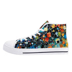 Prism Burst Canvas Hightops (white left outside)