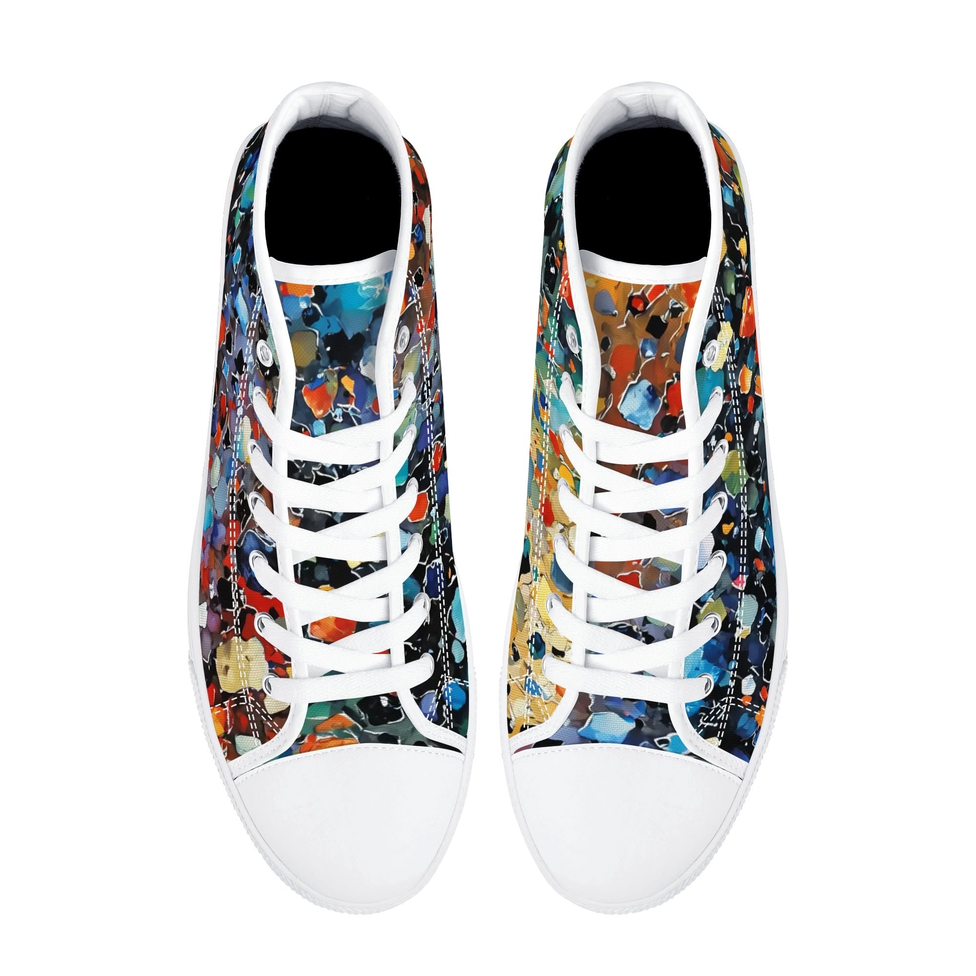 Prism Burst Canvas Hightops (white pair top)