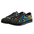Prism Burst Canvas Lowtops (black pair angled)