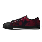 Dot Shift in Red Canvas Lowtops (black right inside)
