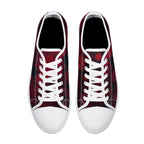 Dot Shift in Red Canvas Lowtops (white pair top)