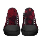 Dot Shift in Red Canvas Lowtops (black pair front)