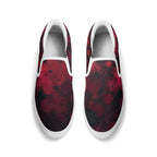 Dot Shift in Red Canvas Slipons (white pair top)